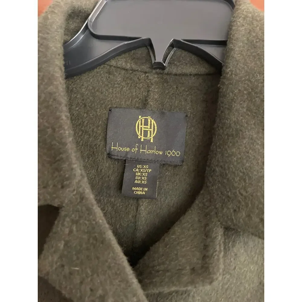 House of Harlow 1960 wool blend cropped military style jacket size XS